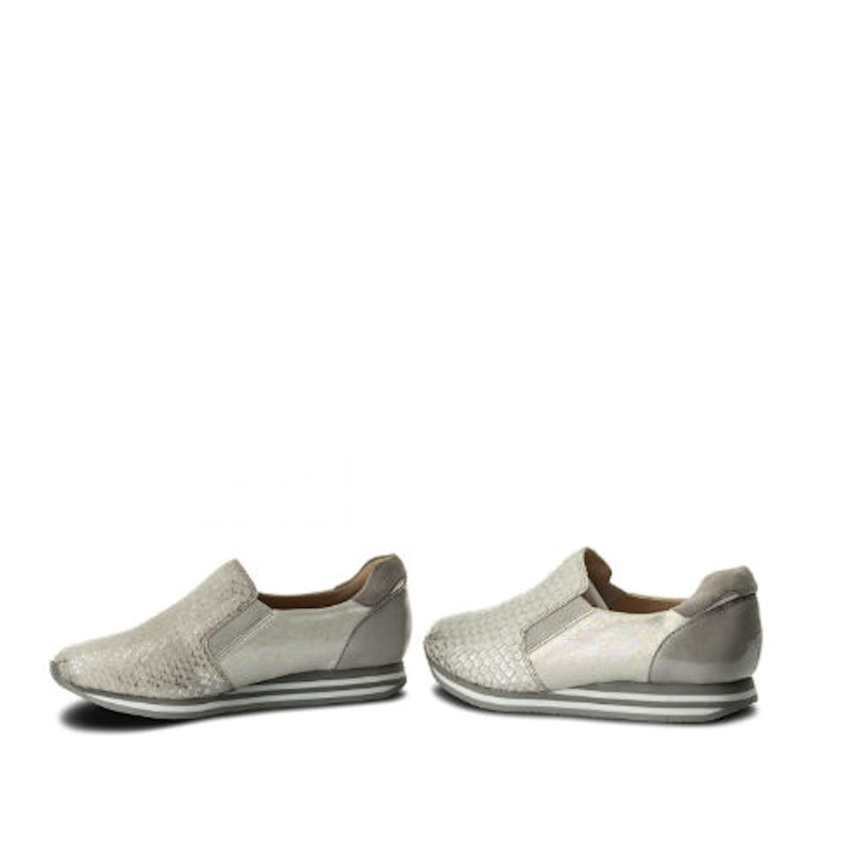 Caprice 9-24603-20 - Light Grey Leather Shoes