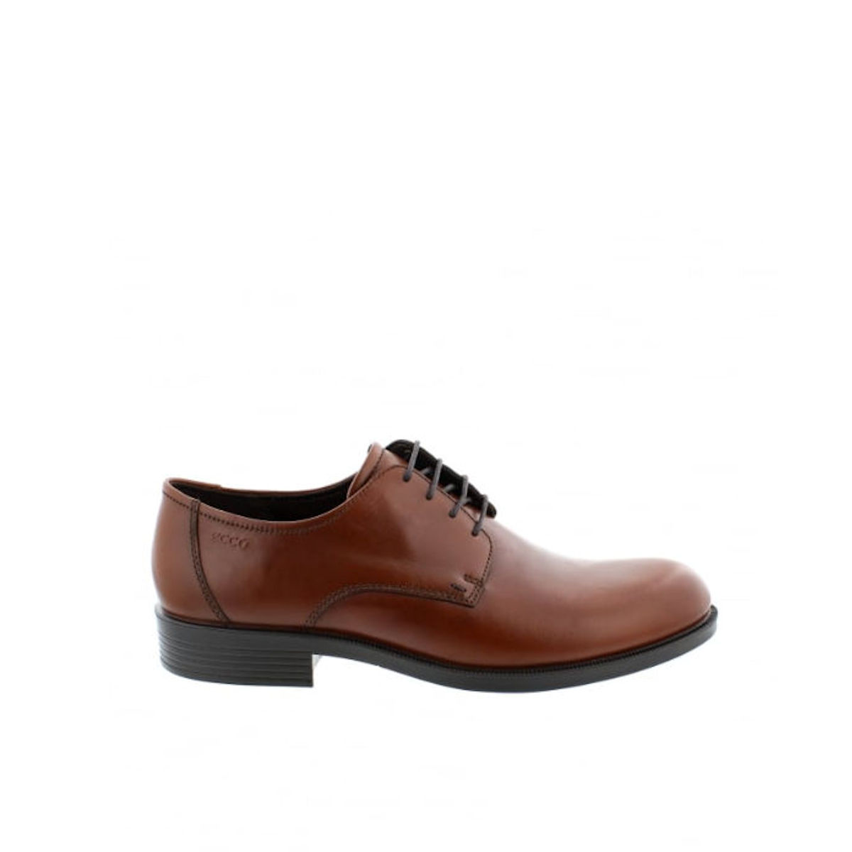 ECCO Harold - Mens Cognac Brown Leather Derby Shoe