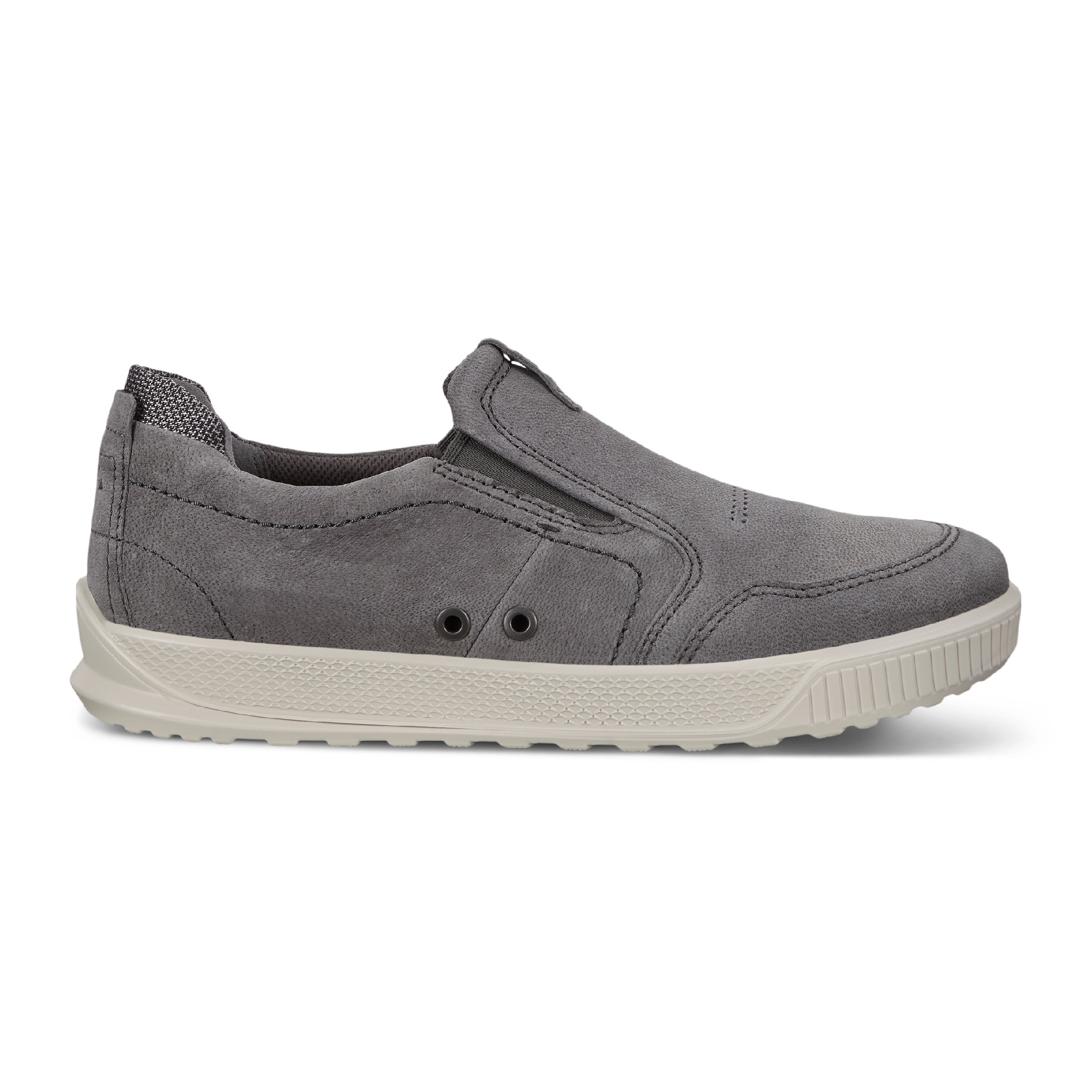 Ecco Mens Byway Grey Nubuk Slip-On shoe - County Shoes Dorchester