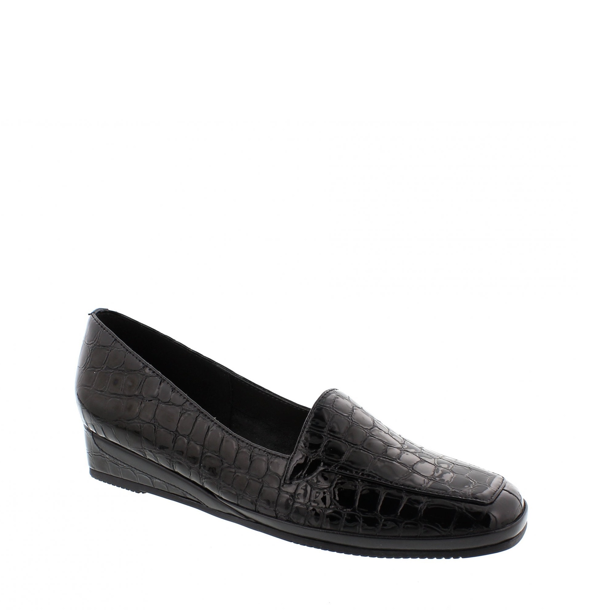 Van Dal Ladies Verona III Antique Black Patent Croc - County Shoes ...