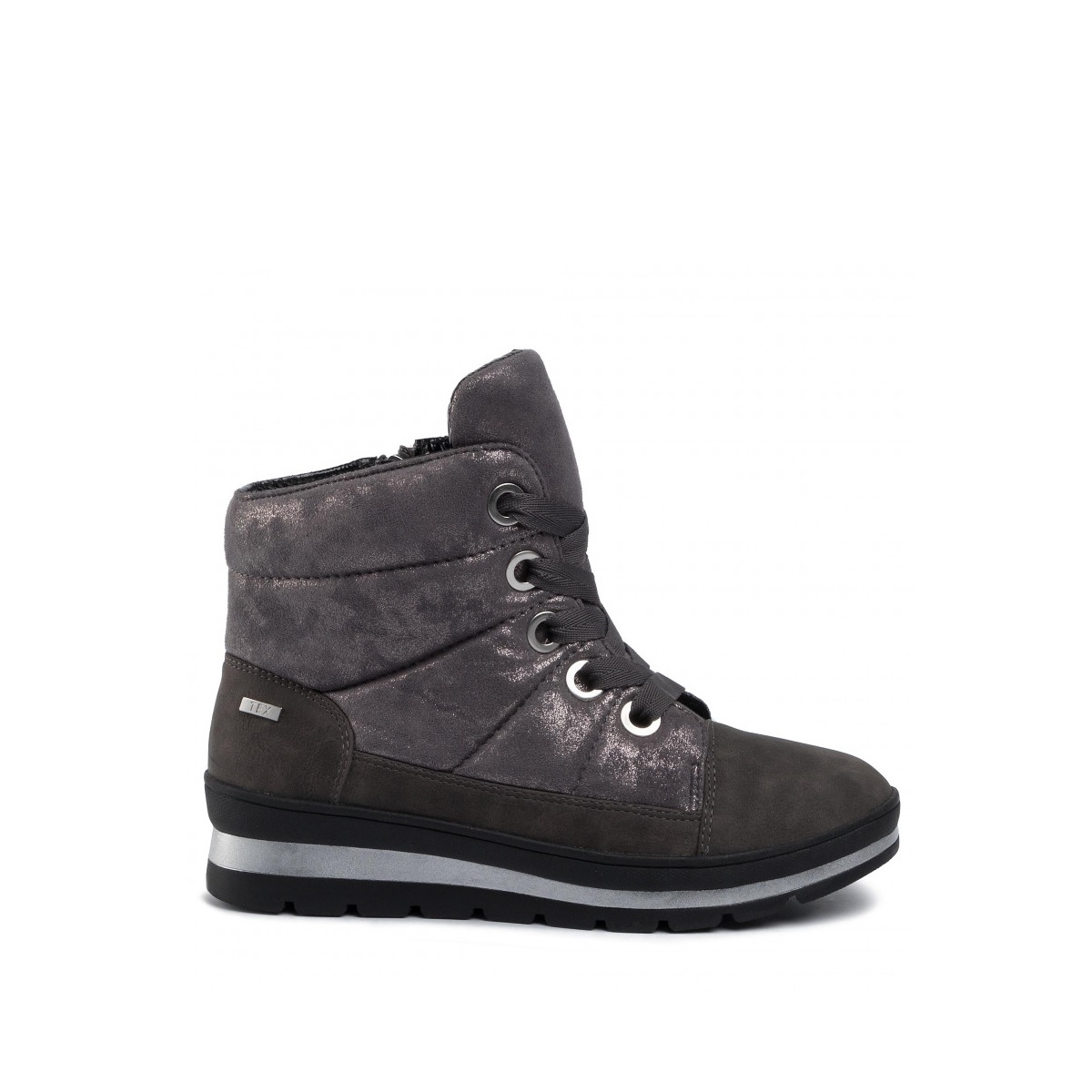 Caprice Ladies Grey Waterproof Ankle Boot - County Shoes Dorchester