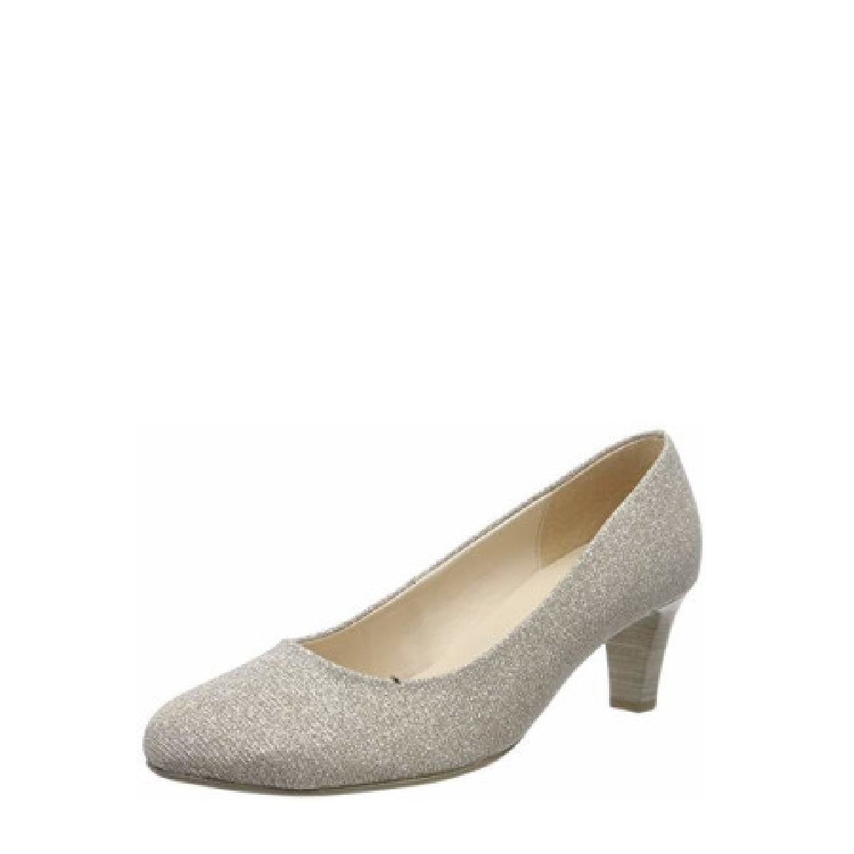 Gabor Ladies Court Shoe in Sparkly Gold finish - County Shoes Dorchester
