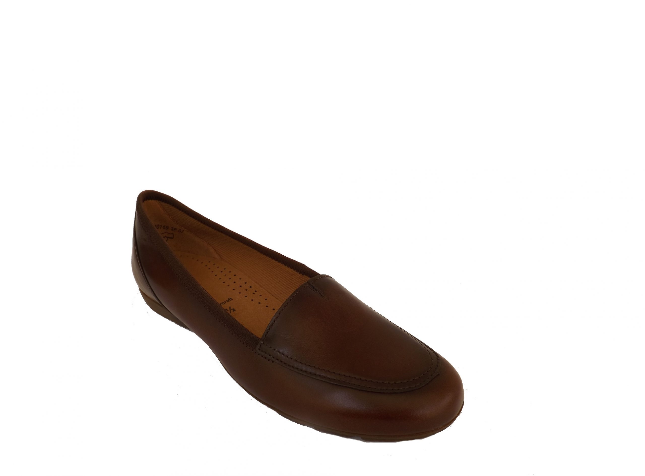 Gabor Ladies Cognac Loafer Styled Shoe - County Shoes Dorchester