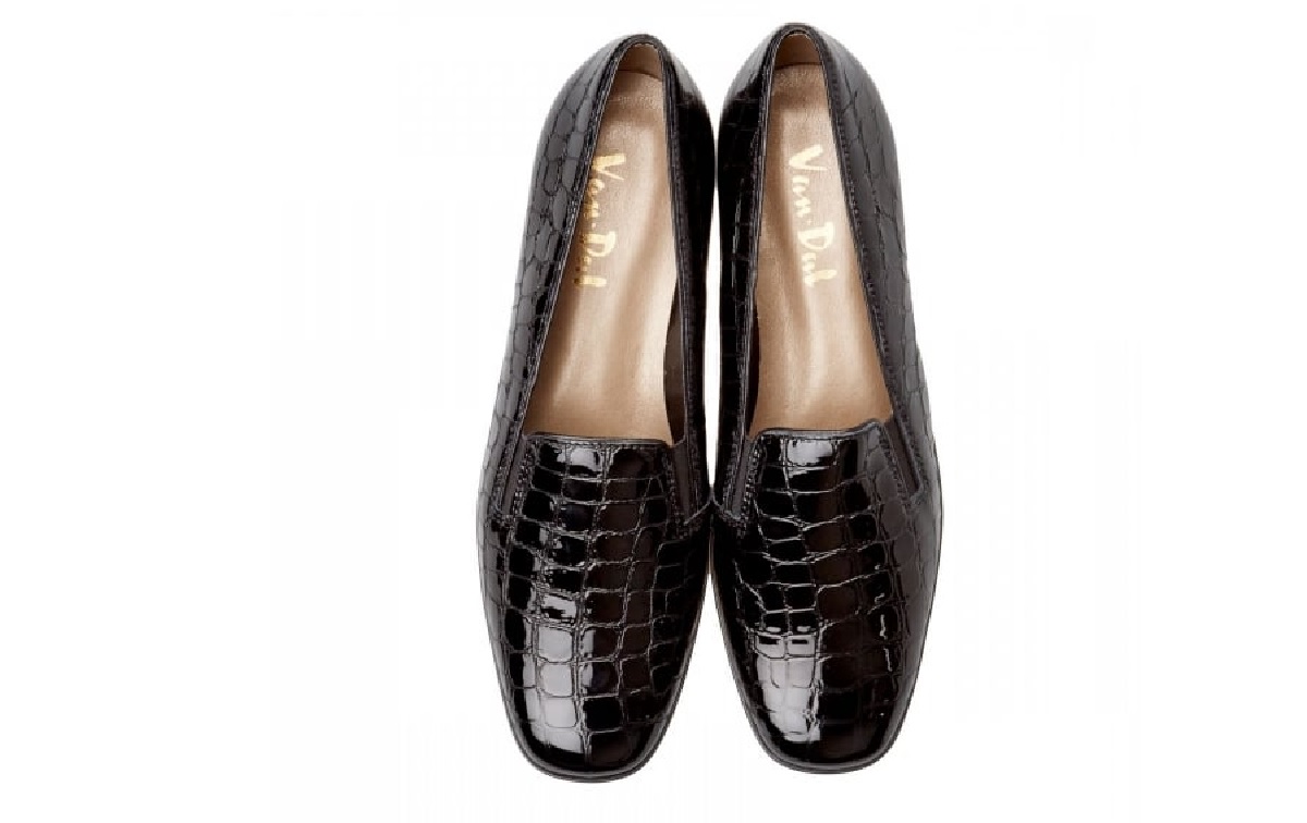 Van Dal Ladies Rochester II Black Patent Croc shoe - County Shoes ...