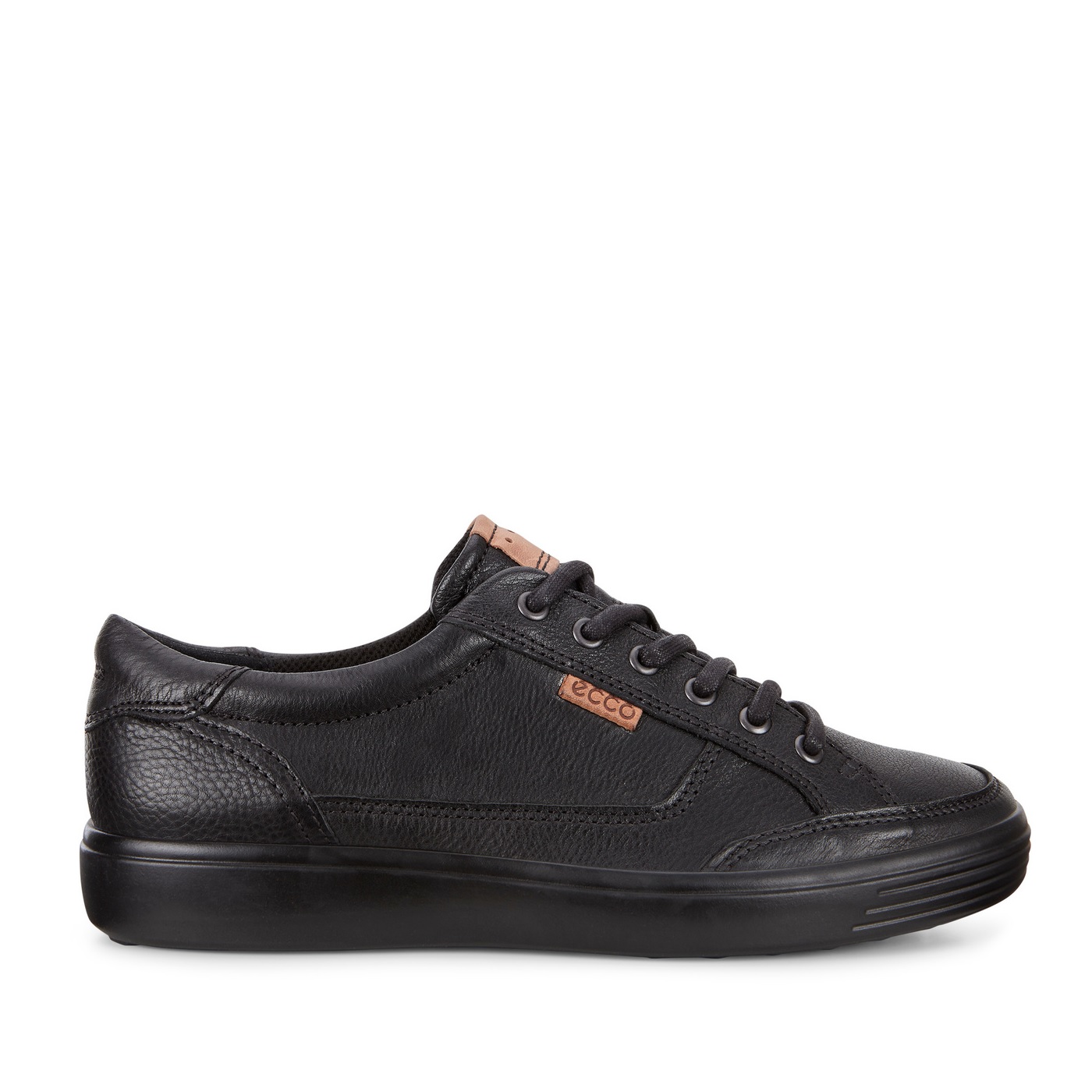 Ecco Mens Soft 7 Black Trainer Styled Shoe | County Shoes Dorchester