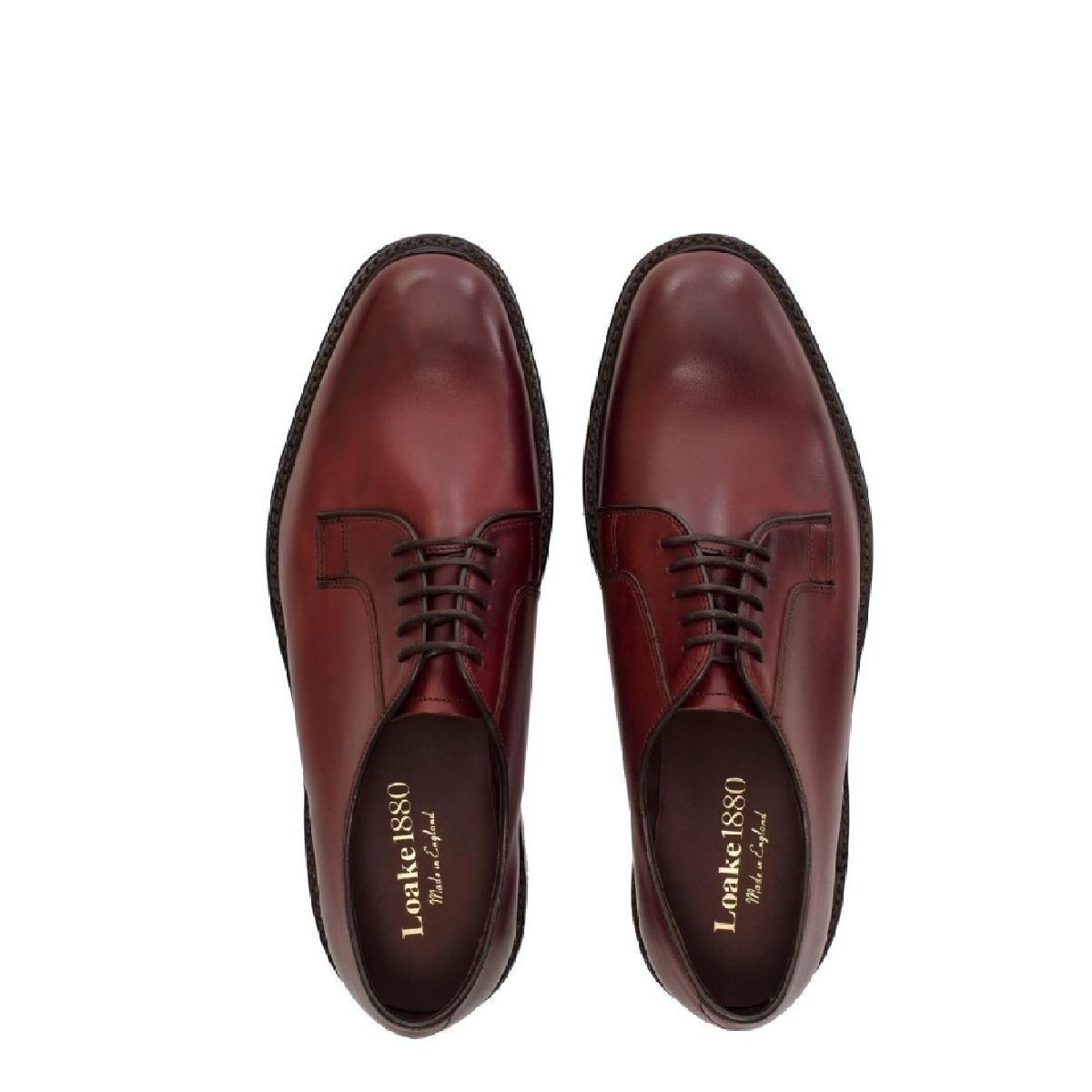 Loake Mens Perth Lace-Up shoe in Burgundy - County Shoes Dorchester