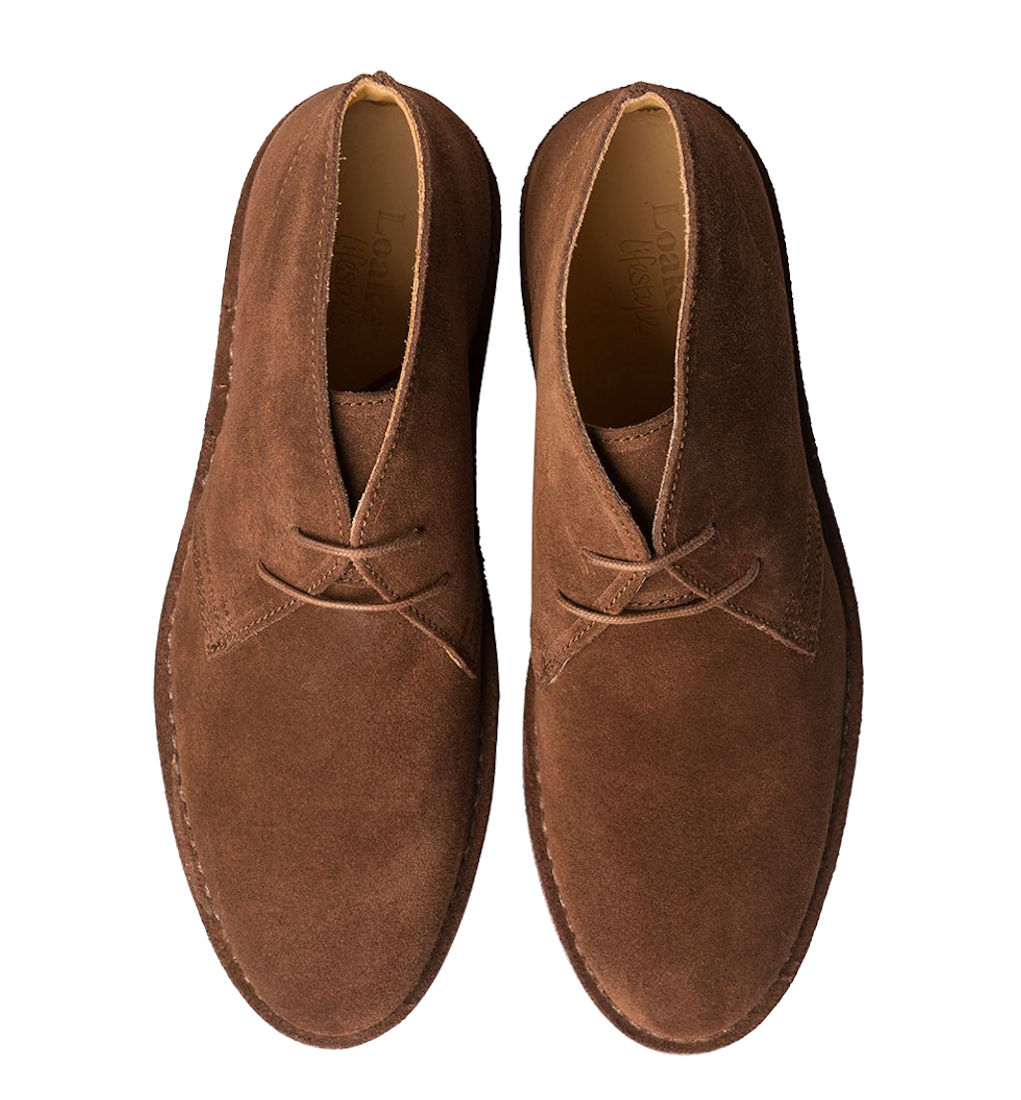 Loake Mens Sahara Brown Suede Desert Boot - County Shoes Dorchester
