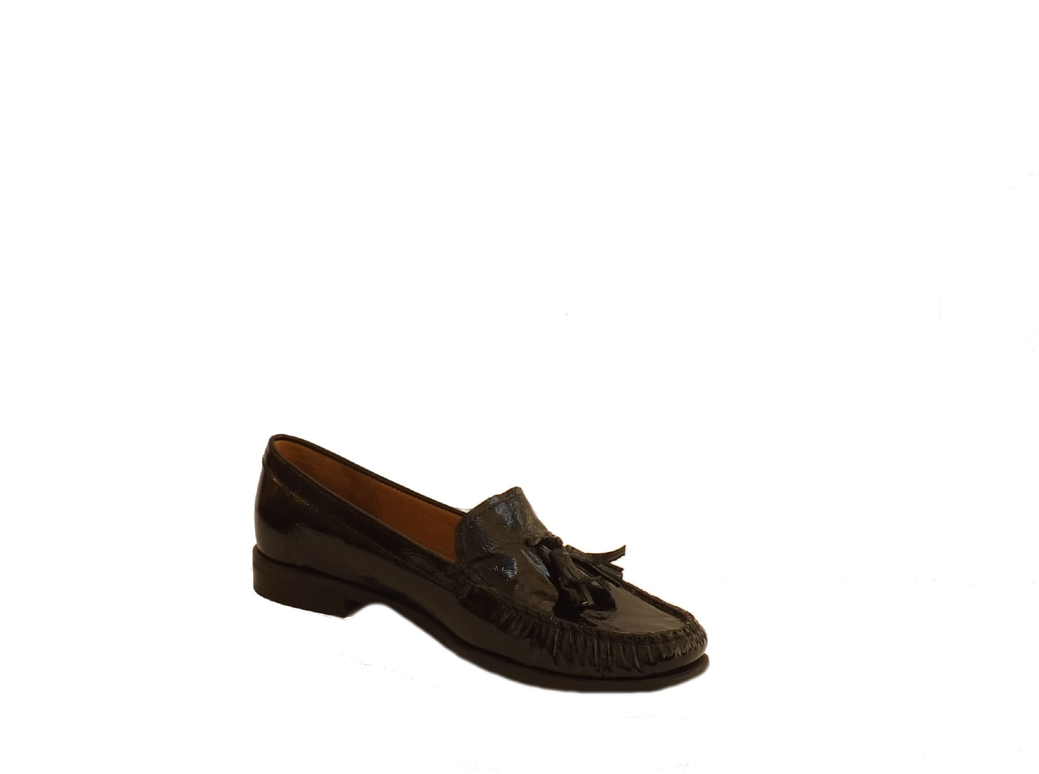 Globo Ladies Darley Black Patent Leather Loafer Shoe County Shoes