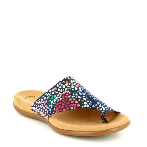 Gabor Ladies Lanzarote Multi Blue Toe Ring Sandal